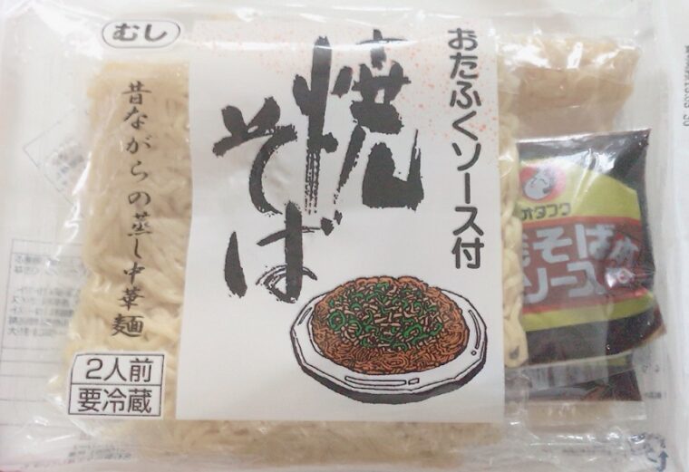 桜井商店 おたふくソース付 焼きそばのパッケージ