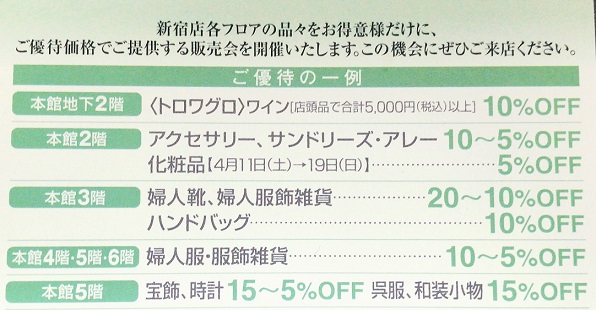 小田急ロイヤルカード特別販売会案内