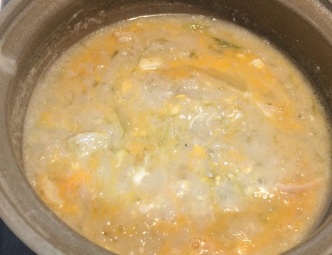 カルディ鶏白湯鍋 雑炊の作り方