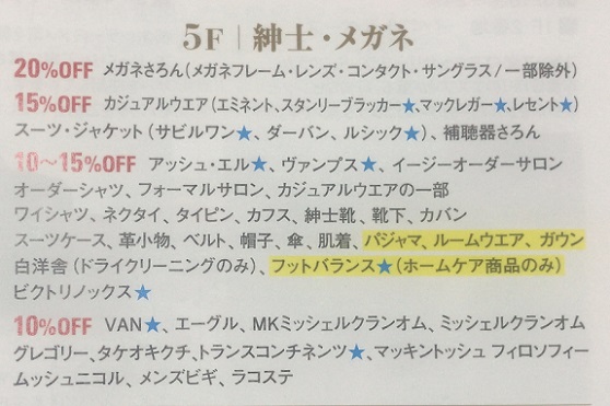 東美会 5Fの優待の案内