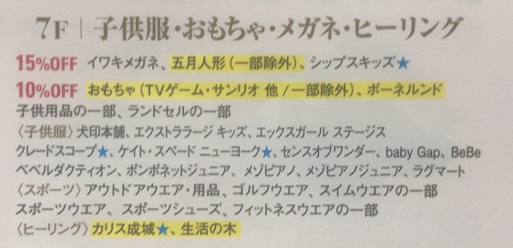 東美会 7Fの優待の案内