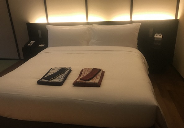 翠嵐ラグジュアリーコレクションホテル京都のベッド