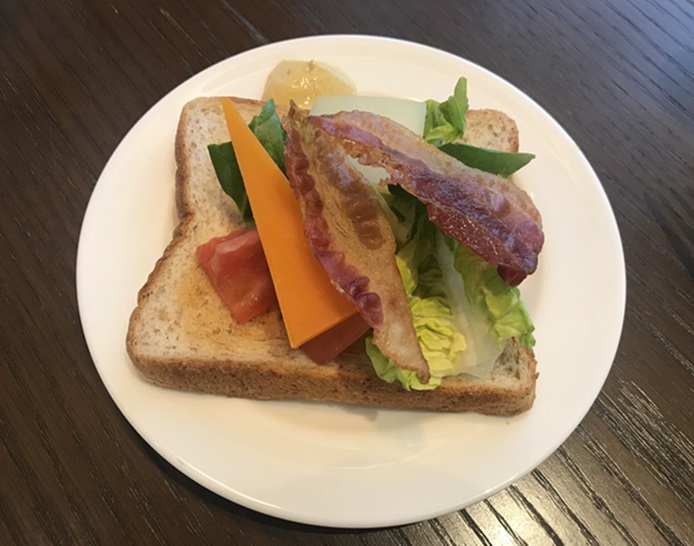 JWマリオットホテル奈良の朝食のサンドイッチ