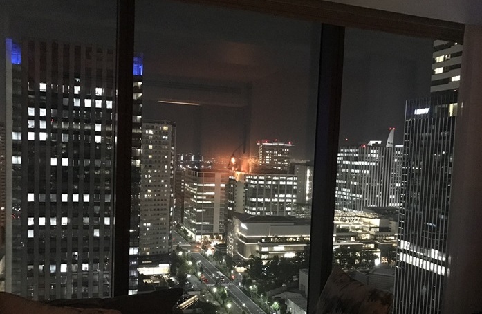 ウェスティンホテル横浜の部屋の夜景