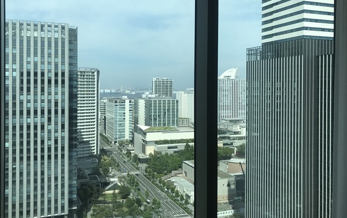 ウェスティンホテル横浜の海側の部屋の景色