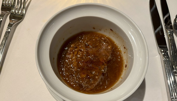 北斎のスープ：和風オニオングラタンスープ